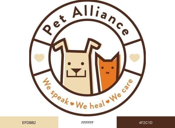 Pet Alliance brand color palette