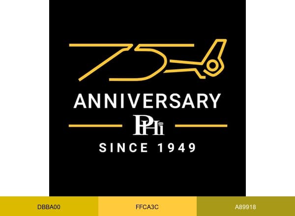 PHI Aviation brand color palette