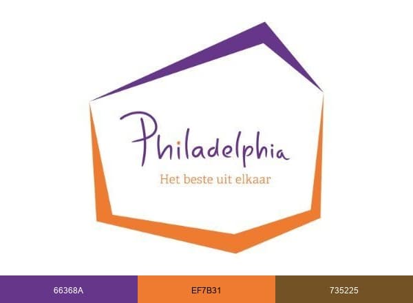 Philadelphia Zorg brand color palette