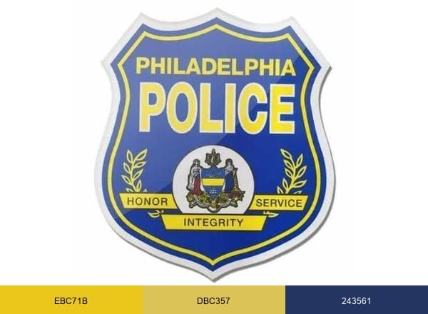 Philadelphia Police Department brand color palette