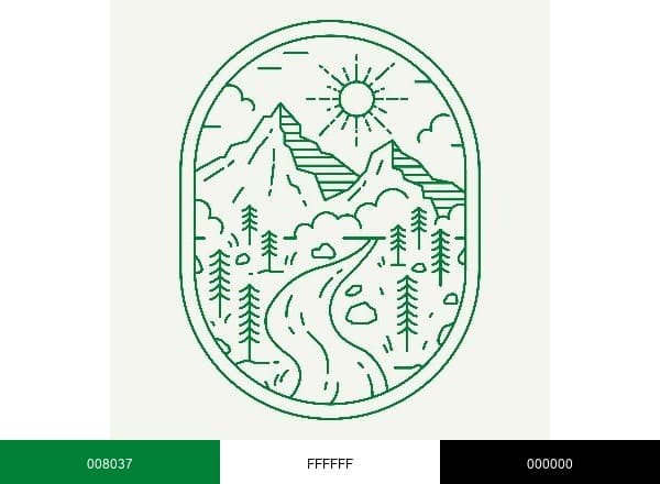 Pine Creek Essentials brand color palette