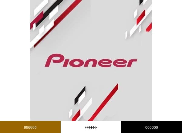 Pioneer Electronics brand color palette