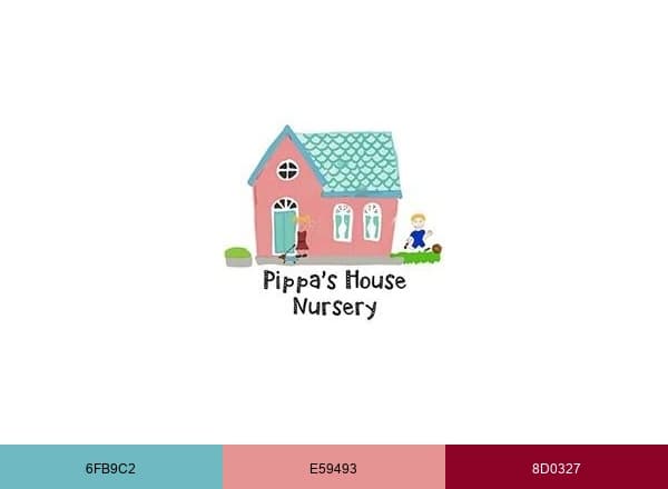 Pippa's House Nursery brand color palette