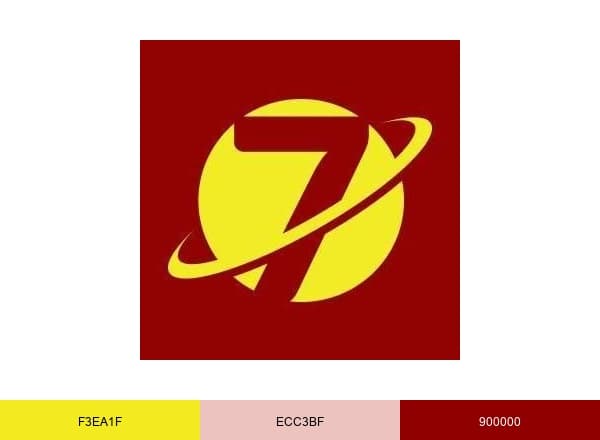 Planet 7 Casino brand color palette