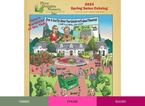 Plant Delights Nursery brand color palette