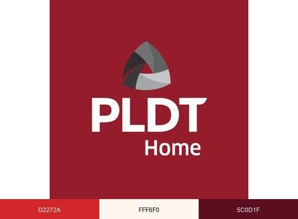 PLDT HOME brand color palette