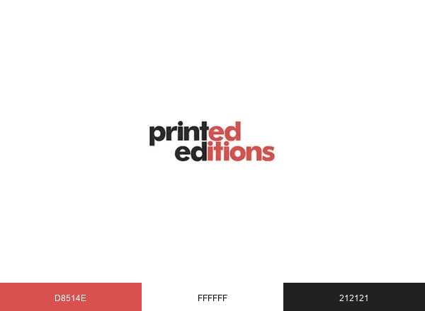 Printed Editions brand color palette