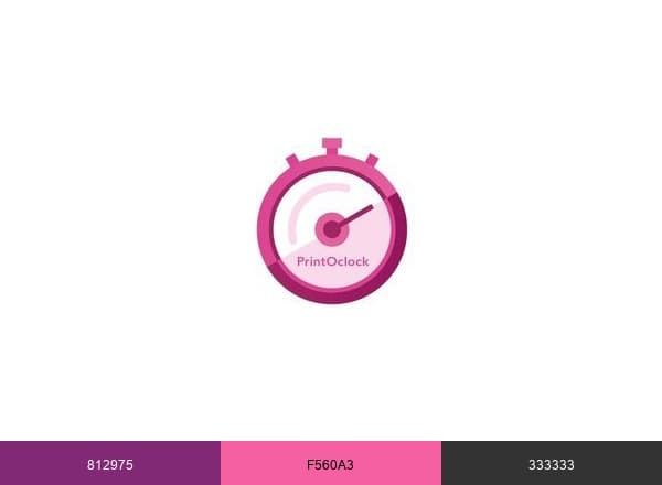 Print O'Clock brand color palette