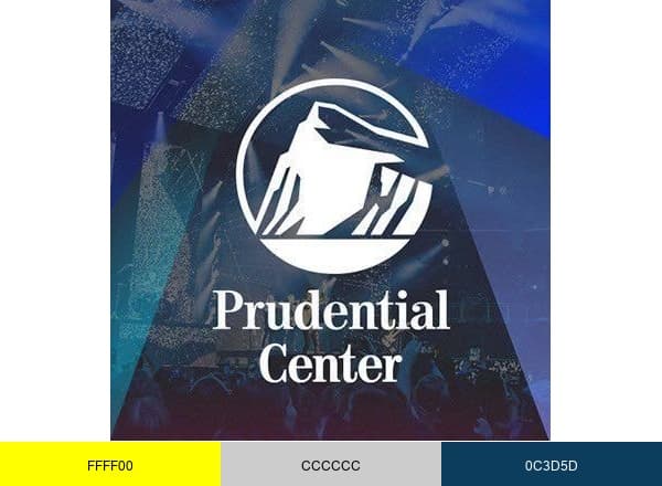 Prudential Center brand color palette