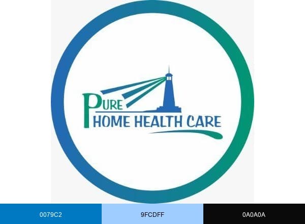 Pure Home Health Care brand color palette