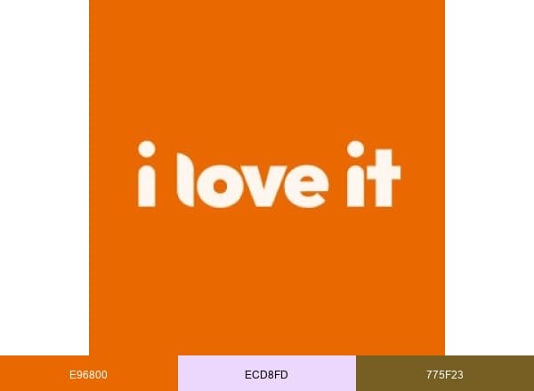 I Love It brand color palette