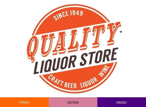 Quality Liquor Store brand color palette