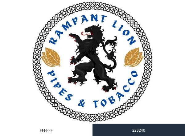 The Rampant Lion Pipes and Tobacco brand color palette