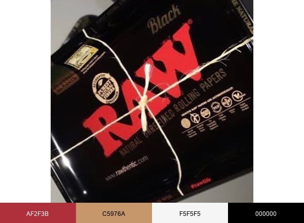 Raw Rolling Paper brand color palette