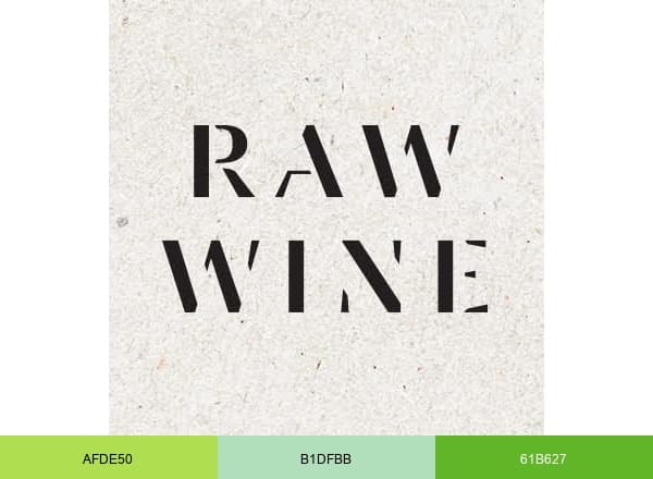 RAW WINE brand color palette