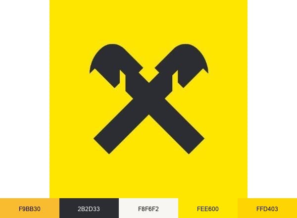 Raiffeisenbank ČR brand color palette