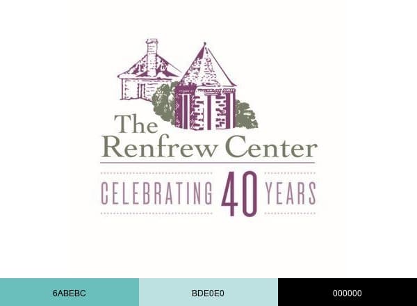 The Renfrew Center brand color palette
