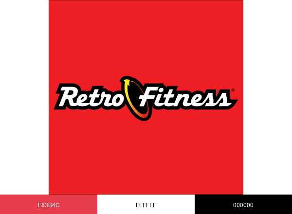 Retro Fitness brand color palette