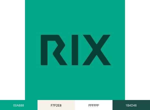 RIX Riga Airport brand color palette