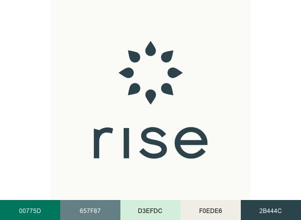 Rise Gardens brand color palette