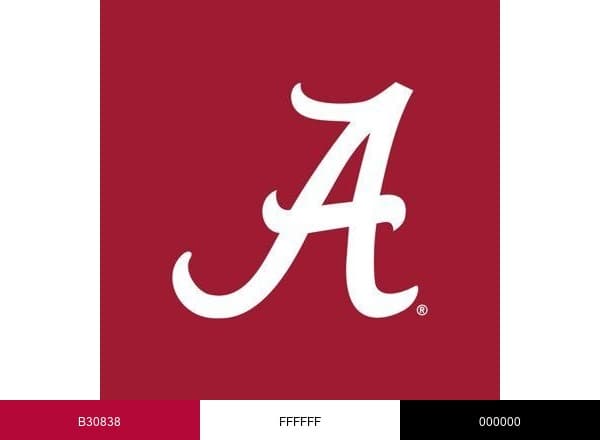 Alabama Baseball brand color palette