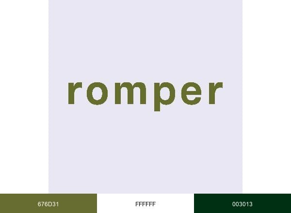 Romper brand color palette