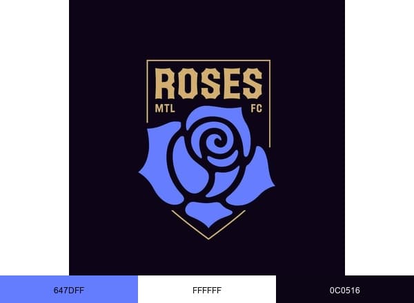 Roses de Montréal brand color palette