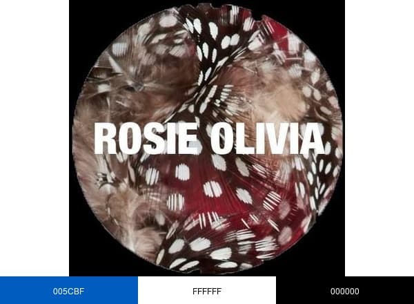Rosie Olivia Millinery brand color palette