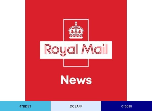 Royal Mail News brand color palette