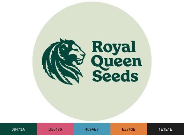 Royal Queen Seeds brand color palette