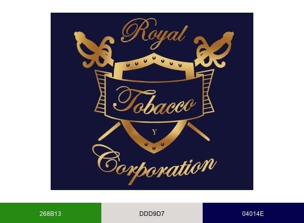 Royal Tobacco Corporation brand color palette