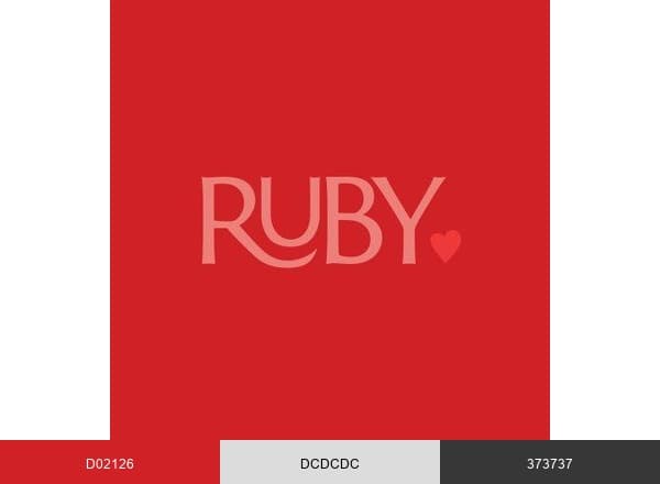 Ruby Love brand color palette