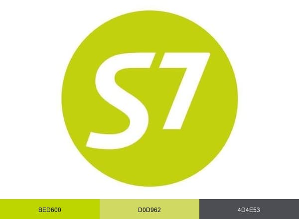 S7 Airlines brand color palette