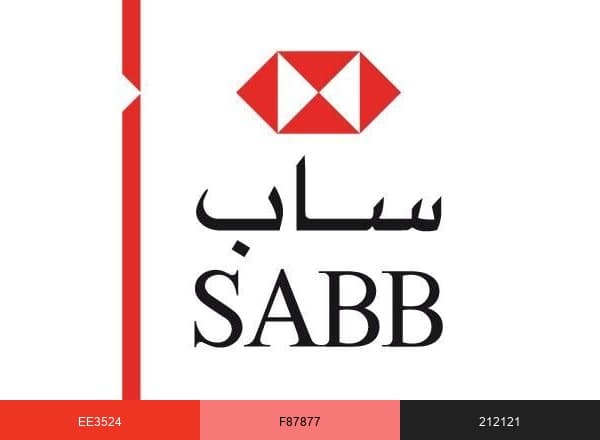 The Saudi British Bank brand color palette