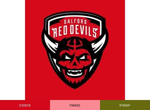 Salford Red Devils brand color palette