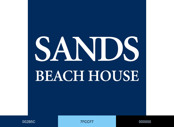 Sands Beach House brand color palette