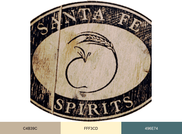 Santa Fe Spirits brand color palette