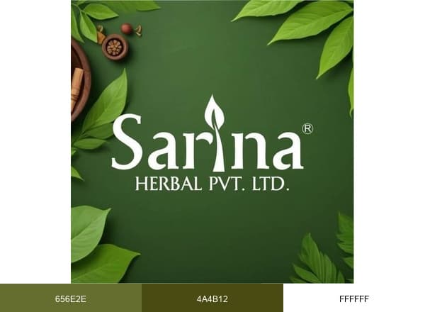 Sarina Herbal brand color palette