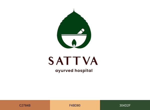 Sattva Ayurved brand color palette