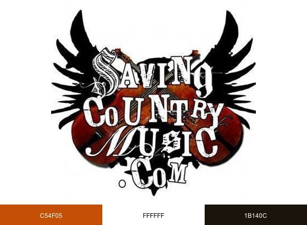 Saving Country Music brand color palette
