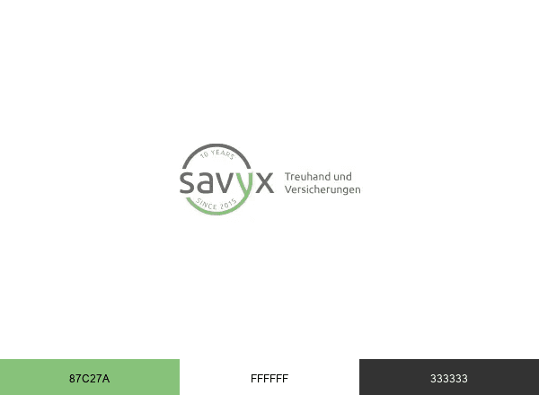 SavyX brand color palette