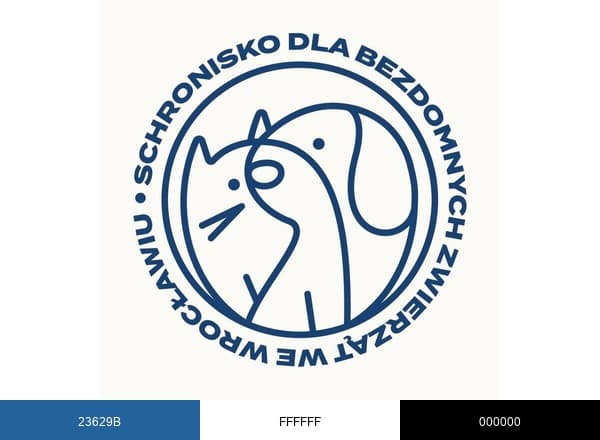 TOZ Schronisko dla Bezdomnych Zwierząt we Wrocławiu brand color palette