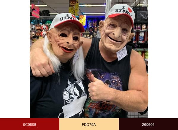 Screamers Costumes brand color palette