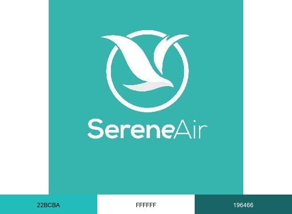 Serene Air brand color palette