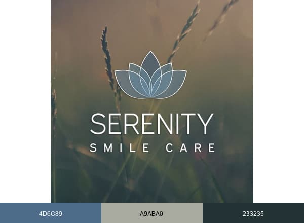 Serenity Smile Care brand color palette