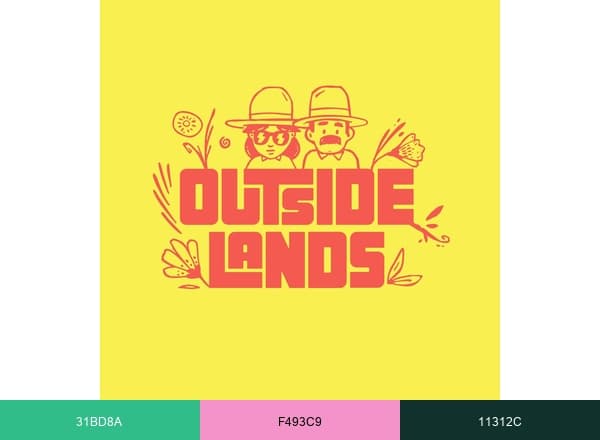 Outside Lands brand color palette