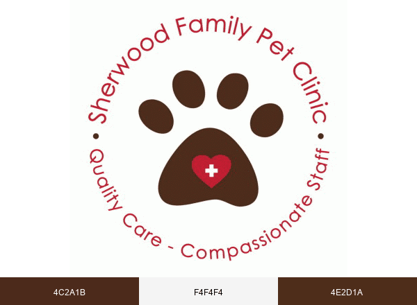 Sherwood Family Pet brand color palette