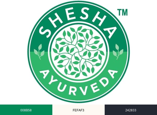 Shesha Ayurveda brand color palette