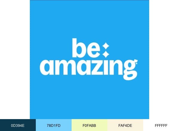 Be Amazing brand color palette