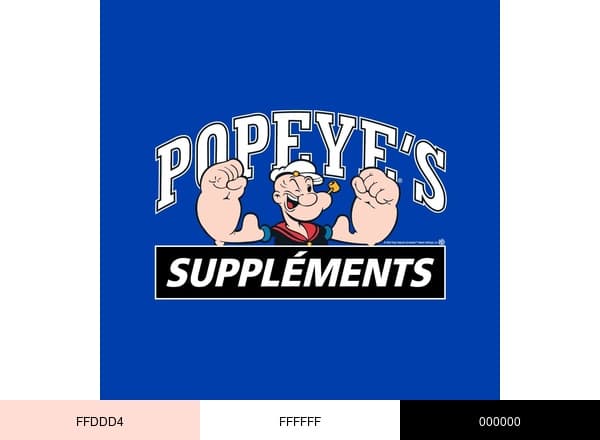 Popeye's Suppléments Québec brand color palette